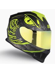 Origine Dinamo Fighter Mat Siyah-Antrasit-Sarı Kask Sarı Camlı XS