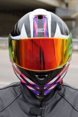 Origine Dinamo Foolish Siyah-Beyaz-Pembe Kask Kırmızı Camlı XL