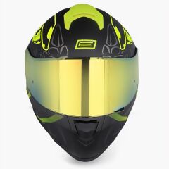 Origine Dinamo Fighter Mat Siyah-Antrasit-Sarı Kask Sarı Camlı XL