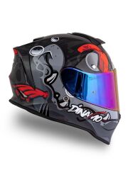 Origine Dinamo Fishuga Siyah-Kırmızı-Gri Kask Gökkuşağı Camlı S