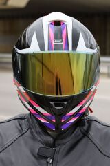 Origine Dinamo Foolish Siyah-Beyaz-Pembe Kask Sarı Camlı XL