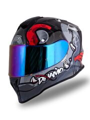 Origine Dinamo Fishuga Siyah-Kırmızı-Gri Kask Gökkuşağı Camlı XL