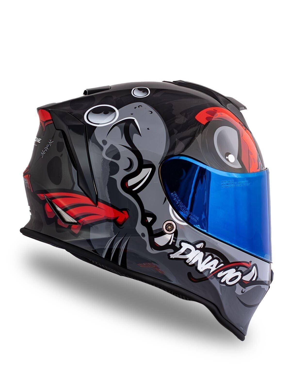 Origine Dinamo Fishuga Siyah-Kırmızı-Gri Kask Mavi Camlı 2XL