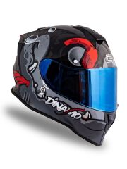 Origine Dinamo Fishuga Siyah-Kırmızı-Gri Kask Mavi Camlı 2XL