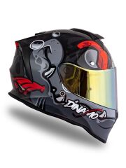 Origine Dinamo Fishuga Siyah-Kırmızı-Gri Kask Sarı Camlı S