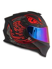 Origine Dinamo Fighter Mat Siyah-Antrasit-Kırmızı Kask Gökkuşağı Camlı XL