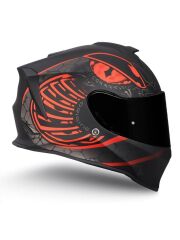 Origine Dinamo Fighter Mat Siyah-Antrasit-Kırmızı Kask Siyah Camlı XL