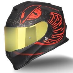 Origine Dinamo Fighter Mat Siyah-Antrasit-Kırmızı Kask Sarı Camlı L