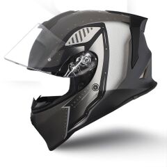 Origine Dinamo Evo Bunker Siyah-Beyaz-Antrasit Kask Şeffaf Camlı M